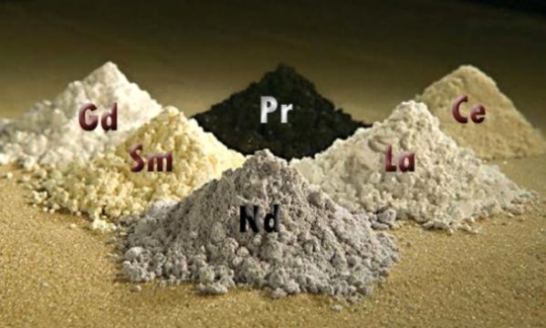 Rare earth mineral samples for industrial applications