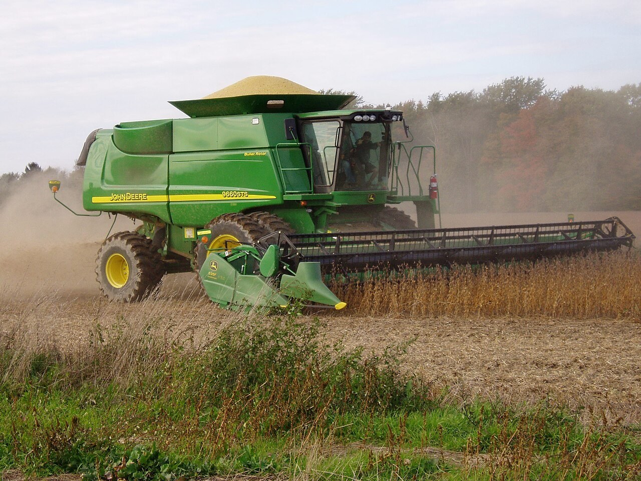 Soybean harvesting for global agricultural supply